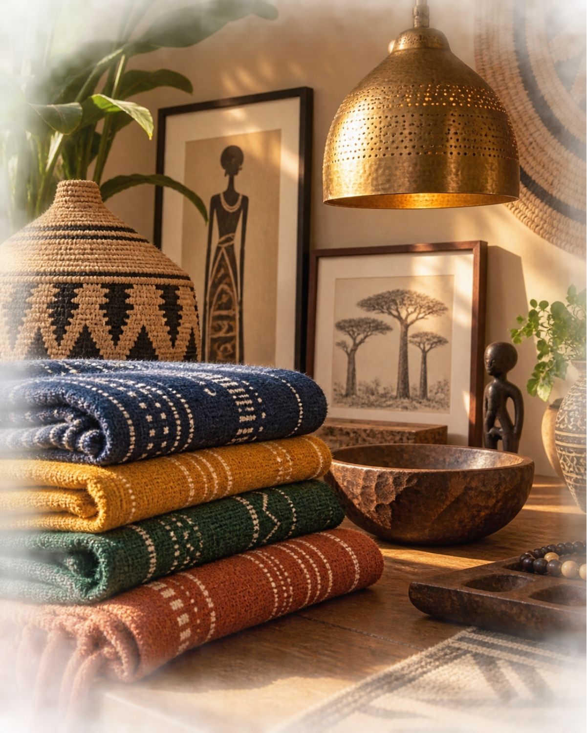 African textiles, baskets and craft