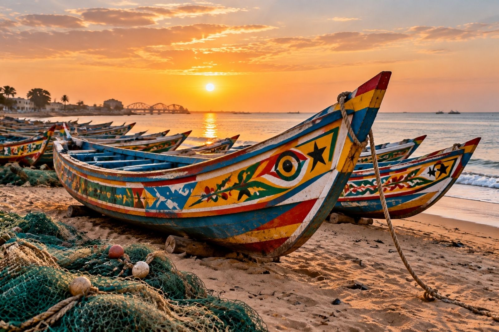 Senegal — fishing pirogues