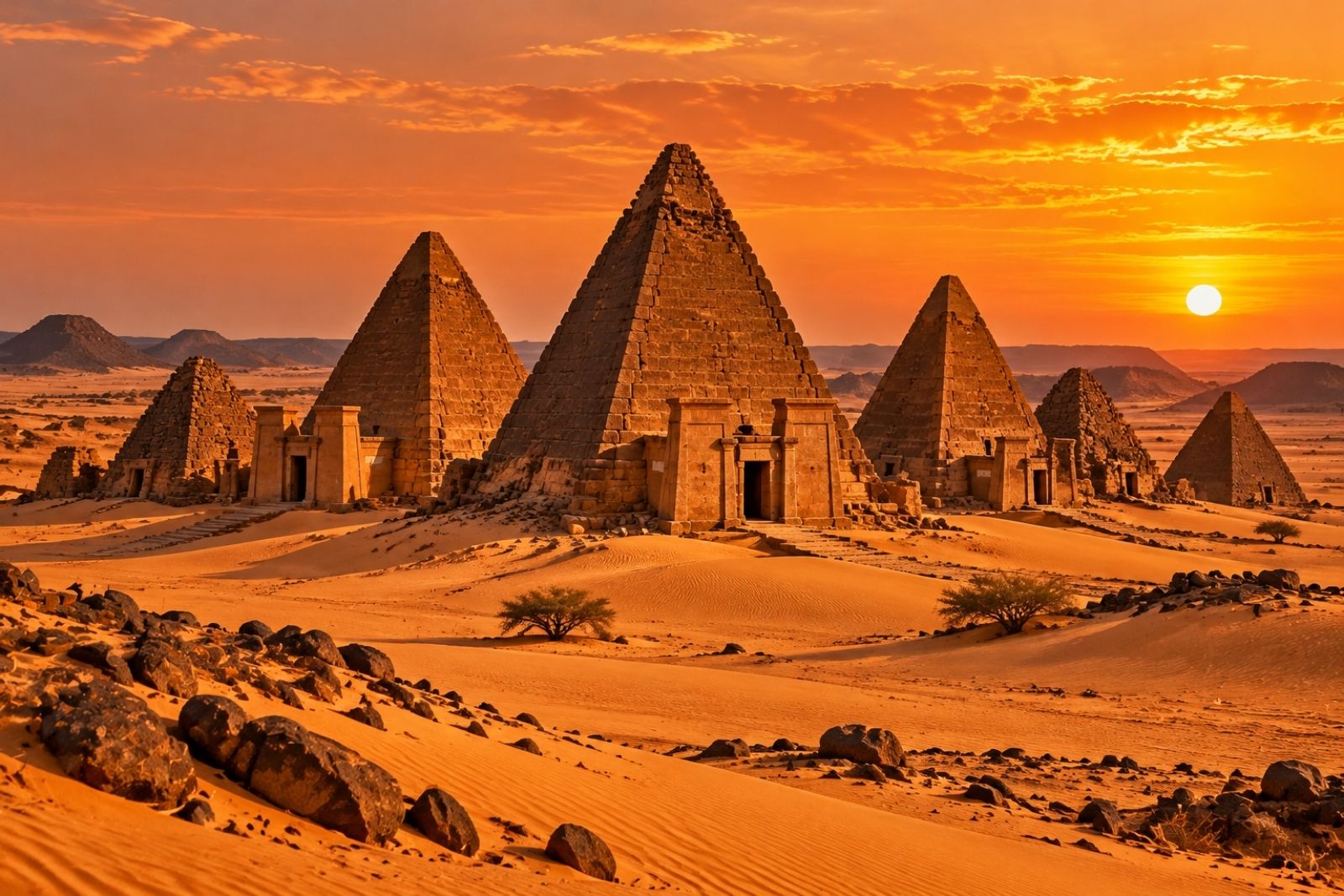 Sudan — Nubian pyramids of Meroe